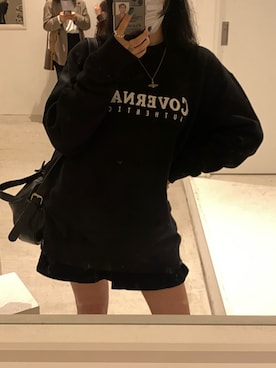 「COVERNAT（カバーナット）のアイテム」を使った、Hinaさん（レディース・155cm）の冬コーディネート