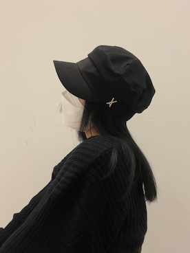 「アイテム（キャスケット）」を使った、Hinaさん（レディース・155cm）の春コーディネート