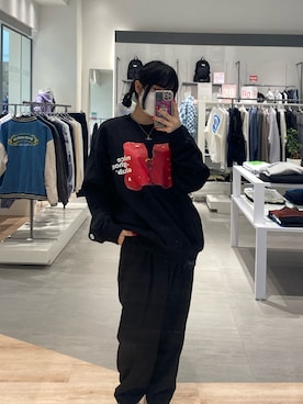 「NICE GHOST CLUB（ナイスゴーストクラブ）のアイテム」を使った、Hinaさん（レディース・155cm）の春コーディネート