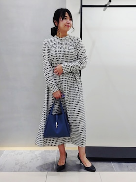 「INDIVI（インディヴィ）のアイテム」を使った、TOMOMIさん（レディース・153cm）の秋コーディネート