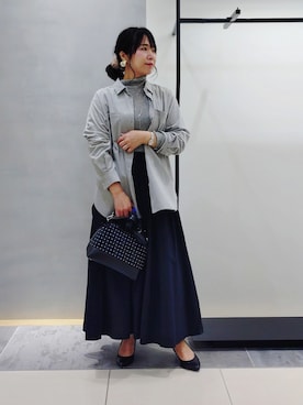 「INDIVI（インディヴィ）のアイテム」を使った、TOMOMIさん（レディース・153cm）の秋コーディネート