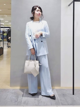 「HusHusH（ハッシュアッシュ）のアイテム（パンツ）」を使った、TOMOMIさん（レディース・153cm）の冬コーディネート