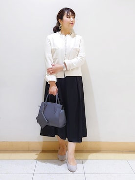 「セレモニーコーデ」｜「アイテム（その他）」を使った、TOMOMIさん（レディース・153cm）の冬コーディネート