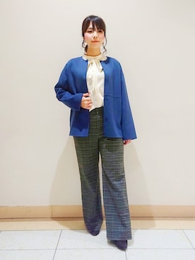 「カラーコート」｜「アイテム（その他）」を使った、TOMOMIさん（レディース・153cm）の冬コーディネート