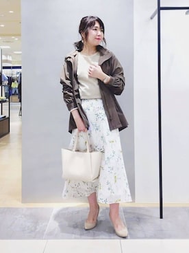 「INDIVI（インディヴィ）のアイテム（ブルゾン）」を使った、TOMOMIさん（レディース・153cm）の冬コーディネート