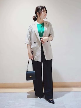 「Rubyrivet（ルビーリベット）のアイテム」を使った、TOMOMIさん（レディース・153cm）の春コーディネート