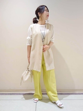 「INDIVI（インディヴィ）のアイテム」を使った、TOMOMIさん（レディース・153cm）の春コーディネート