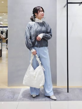 「HusHusH（ハッシュアッシュ）のアイテム」を使った、TOMOMIさん（レディース・153cm）の春コーディネート