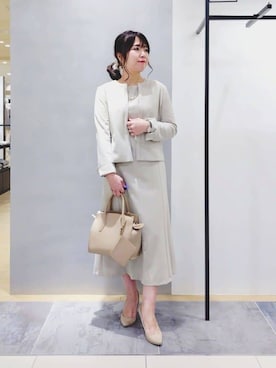 「INDIVI（インディヴィ）のアイテム」を使った、TOMOMIさん（レディース・153cm）の春コーディネート