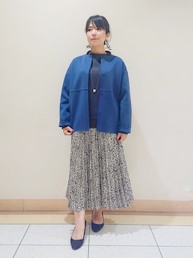「大人ガーリー」｜「アイテム（セットアップ）」を使った、TOMOMIさん（レディース・153cm）の冬コーディネート