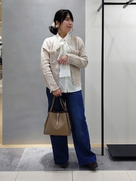 「INDIVI（インディヴィ）のアイテム」を使った、TOMOMIさん（レディース・153cm）の秋コーディネート