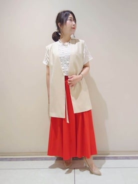 「INDIVI（インディヴィ）のアイテム」を使った、TOMOMIさん（レディース・153cm）の春コーディネート