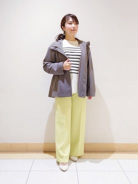 「春コート」｜「アイテム（ブルゾン）」を使った、TOMOMIさん（レディース・153cm）の冬コーディネート