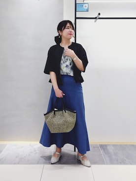 「アイテム（ブルゾン）」を使った、TOMOMIさん（レディース・153cm）の夏コーディネート