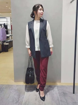 「COUP DE CHANCE（クードシャンス）のアイテム」を使った、TOMOMIさん（レディース・153cm）の春コーディネート