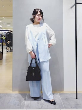 「HusHusH（ハッシュアッシュ）のアイテム（パンツ）」を使った、TOMOMIさん（レディース・153cm）の春コーディネート