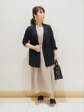 「INDIVI（インディヴィ）のアイテム」を使った、TOMOMIさん（レディース・153cm）の夏コーディネート