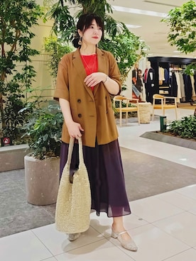 「アイテム（アンサンブル）」を使った、TOMOMIさん（レディース・153cm）の夏コーディネート