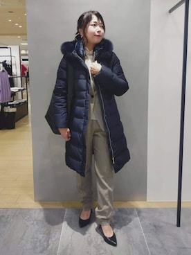 「アイテム（スーツジャケット、ブラウン系）」を使った、TOMOMIさん（レディース・153cm）の秋コーディネート