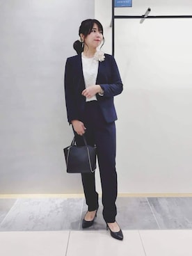 「INDIVI（インディヴィ）のアイテム」を使った、TOMOMIさん（レディース・153cm）の冬コーディネート