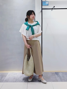 「INDIVI（インディヴィ）のアイテム」を使った、TOMOMIさん（レディース・153cm）の夏コーディネート