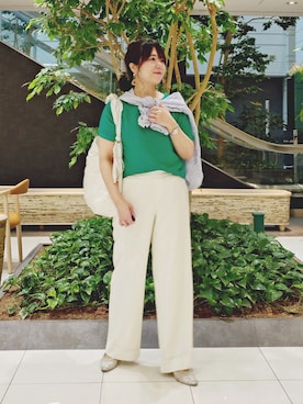 「INDIVI（インディヴィ）のアイテム」を使った、TOMOMIさん（レディース・153cm）の春コーディネート