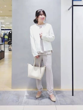 「HusHusH（ハッシュアッシュ）のアイテム（パンツ）」を使った、TOMOMIさん（レディース・153cm）の春コーディネート