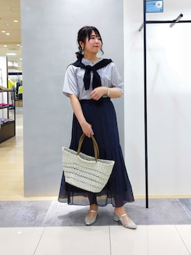 「アイテム（アンサンブル）」を使った、TOMOMIさん（レディース・153cm）の夏コーディネート