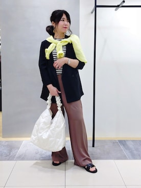 「INDIVI（インディヴィ）のアイテム」を使った、TOMOMIさん（レディース・153cm）の夏コーディネート