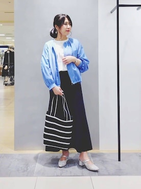 「INDIVI（インディヴィ）のアイテム（ブルゾン）」を使った、TOMOMIさん（レディース・153cm）の春コーディネート