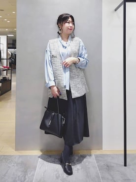 「Modify（モディファイ）のアイテム」を使った、TOMOMIさん（レディース・153cm）の冬コーディネート