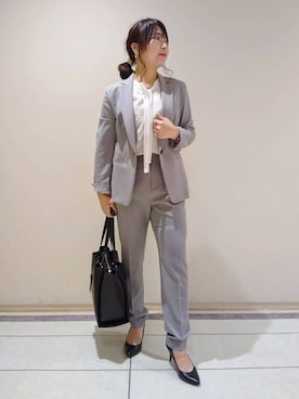 「アイテム（スーツジャケット）」を使った、TOMOMIさん（レディース・153cm）の春コーディネート