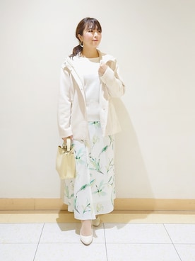 「春コート」｜「アイテム（ブルゾン）」を使った、TOMOMIさん（レディース・153cm）の冬コーディネート