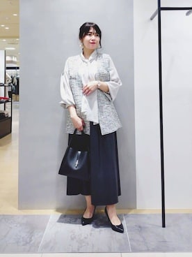「Modify（モディファイ）のアイテム」を使った、TOMOMIさん（レディース・153cm）の春コーディネート