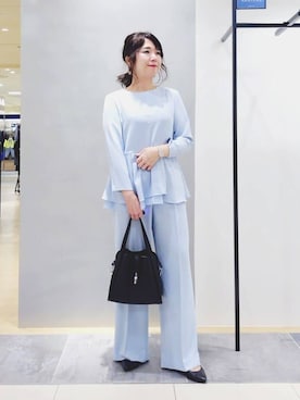 「HusHusH（ハッシュアッシュ）のアイテム（パンツ）」を使った、TOMOMIさん（レディース・153cm）の冬コーディネート