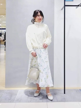 「INDIVI（インディヴィ）のアイテム（ブルゾン）」を使った、TOMOMIさん（レディース・153cm）の春コーディネート