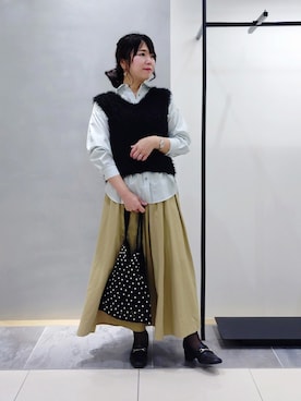 「INDIVI（インディヴィ）のアイテム」を使った、TOMOMIさん（レディース・153cm）の秋コーディネート