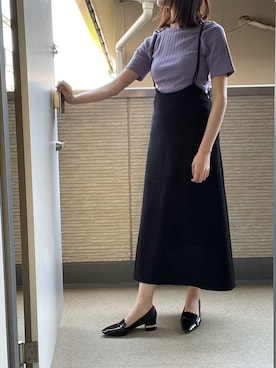 「each（イーチ）のアイテム（オールインワン・サロペット）」を使った、k7さん（レディース・162cm）の春コーディネート