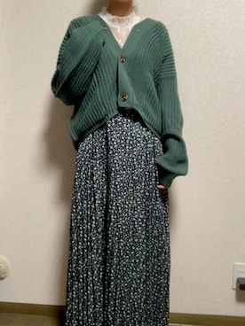 「ブラウス×ニット」｜uta.さん（レディース・158cm）の冬コーディネート