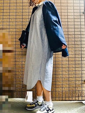 「青系コーデ」｜uta.さん（レディース・158cm）の冬コーディネート