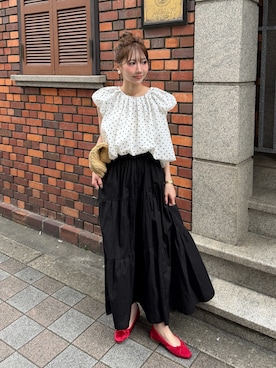 「LE TALON（ルタロン）のアイテム」を使った、とらまめ(りなぎ)さん（レディース・153cm）の夏コーディネート