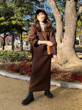 「とらまめ」｜とらまめ(りなぎ)さん（レディース・153cm）の冬コーディネート