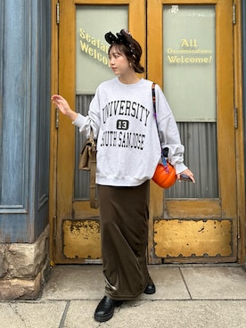 「coca（coca）（コカ）のアイテム」を使った、とらまめ(りなぎ)さん（レディース・153cm）の秋コーディネート