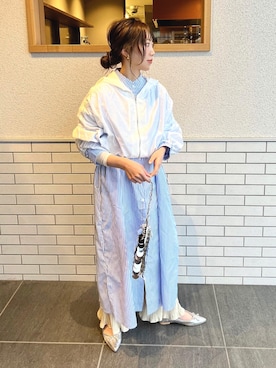 「sakishimatokyo（サキシマトーキョー）のアイテム（ジャケット/アウター）」を使った、とらまめ(りなぎ)さん（レディース・153cm）の春コーディネート