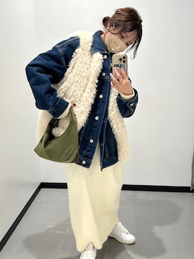 「とらまめ」｜とらまめ(りなぎ)さん（レディース・153cm）の冬コーディネート