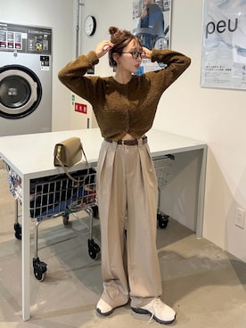 「NEW BALANCE（ニューバランス）のアイテム」を使った、とらまめ(りなぎ)さん（レディース・153cm）の秋コーディネート