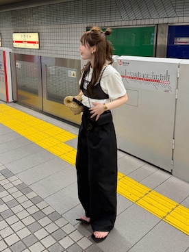 「H&M（エイチ・アンド・エム）のアイテム（バッグ）」を使った、とらまめ(りなぎ)さん（レディース・153cm）の夏コーディネート