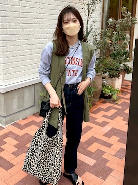 「UNIQLOデニム」｜とらまめ(りなぎ)さん（レディース・153cm）の秋コーディネート