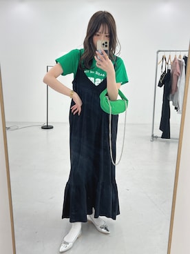 「アイテム（バレエシューズ）」を使った、とらまめ(りなぎ)さん（レディース・153cm）の春コーディネート