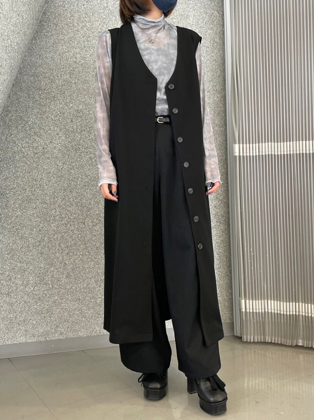 「休日スタイル、モード学園、名古屋モード学園」｜「Availのアイテム（シューズ、ブラック系）」を使った、yuiさん（レディース・150cm）の秋コーディネートの1枚目の写真